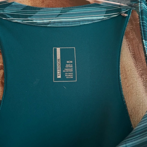 Mondetta Strapless Blue Patterned Dress - Picture 11 of 11